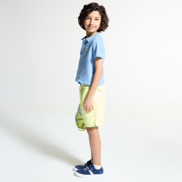 شورت سادة من القماش للأولاد